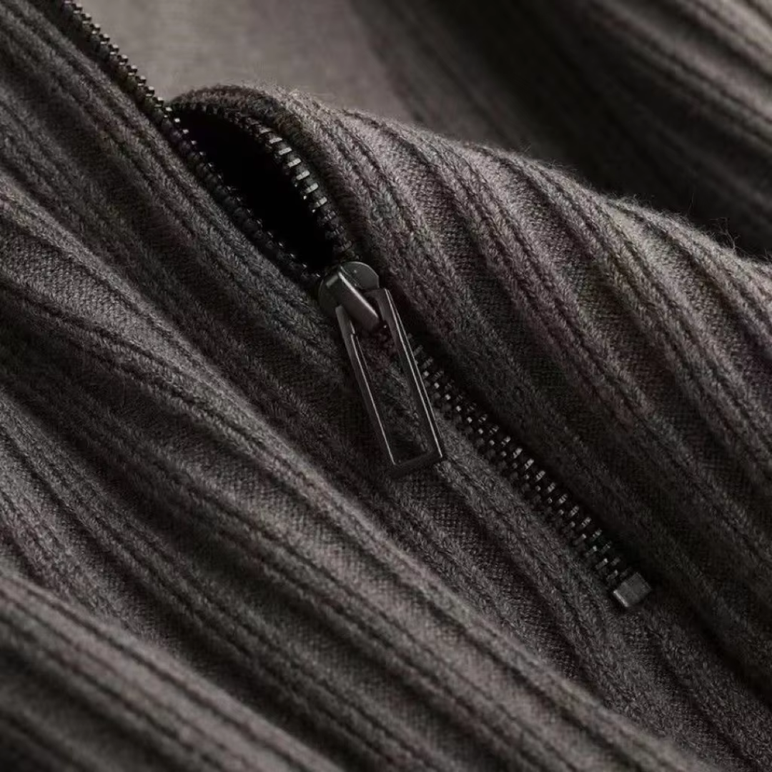 Men's Ribbed Quarter-Zip Jumper | Eamon