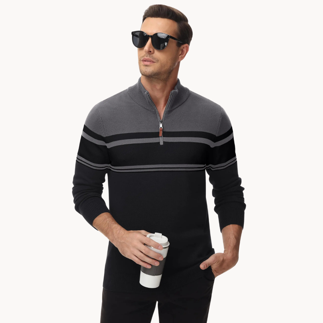 Men's Knitted Quarter-Zip Jumper | Renard
