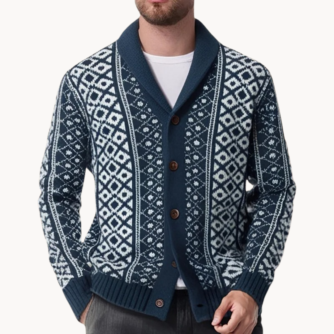 Men's Button Detail Knit Jumper | Matvey