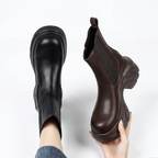 Women's Platform Chelsea Boots with Wave-Shaped Sole — view 6