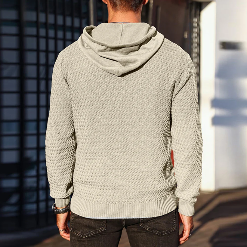 Men's Textured Knit Hoodie | Vantage