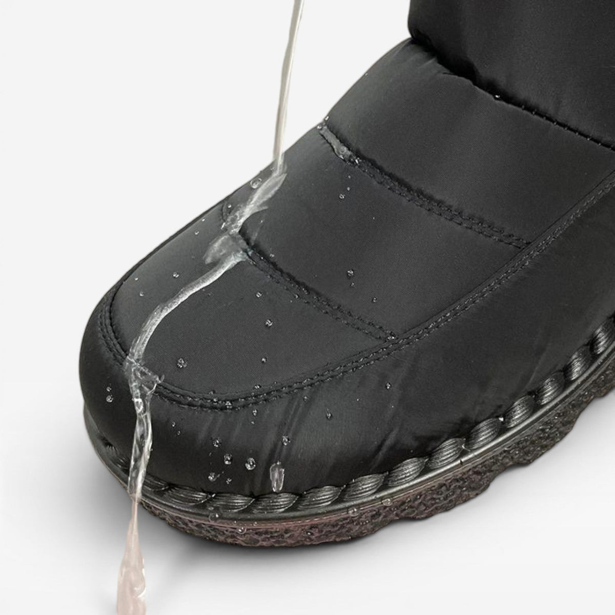 Women's Waterproof Quilted Snow Boots with Faux Fur — view 5