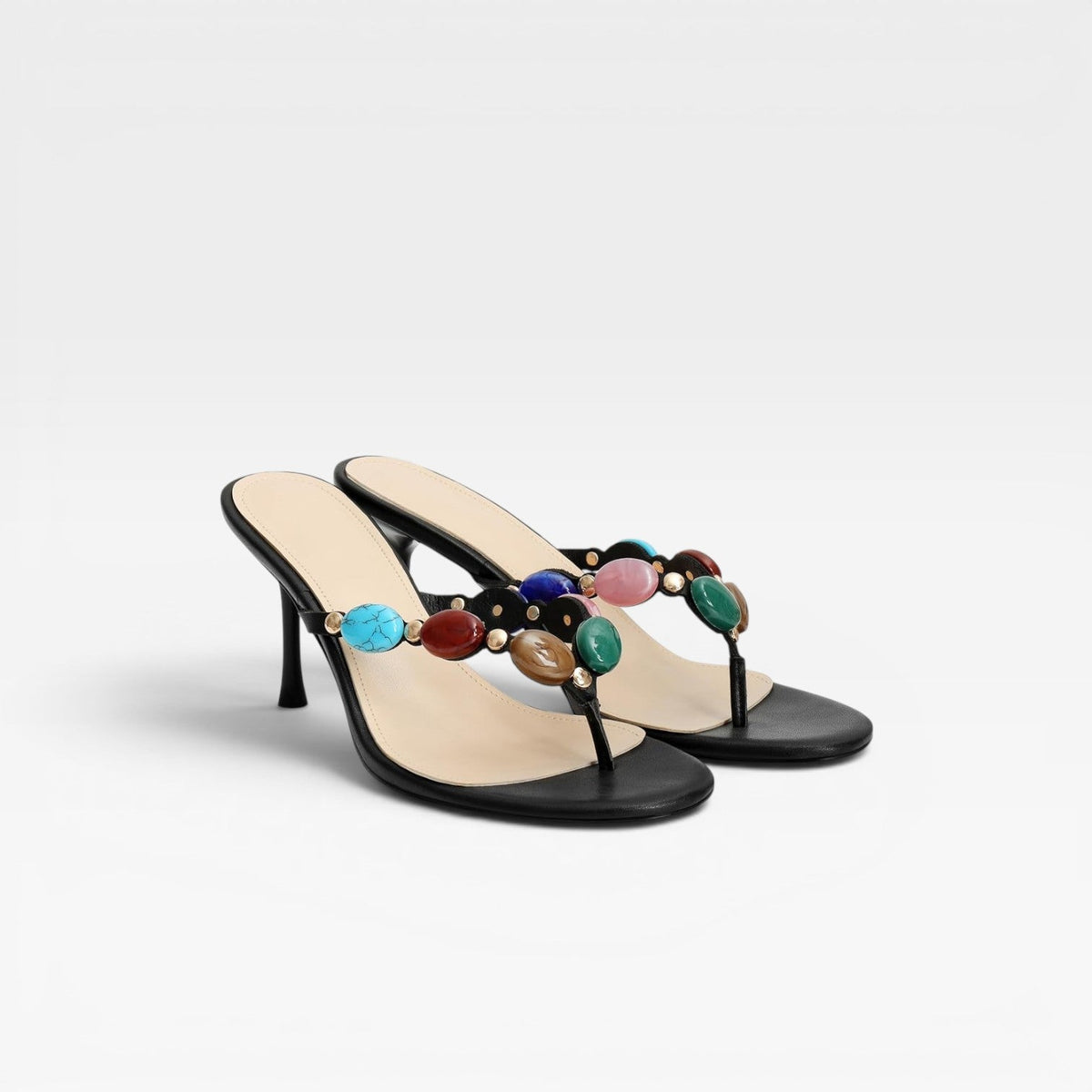 Women's Embellished Stiletto Mule Heels — view 6