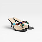 Women's Embellished Stiletto Mule Heels — view 6