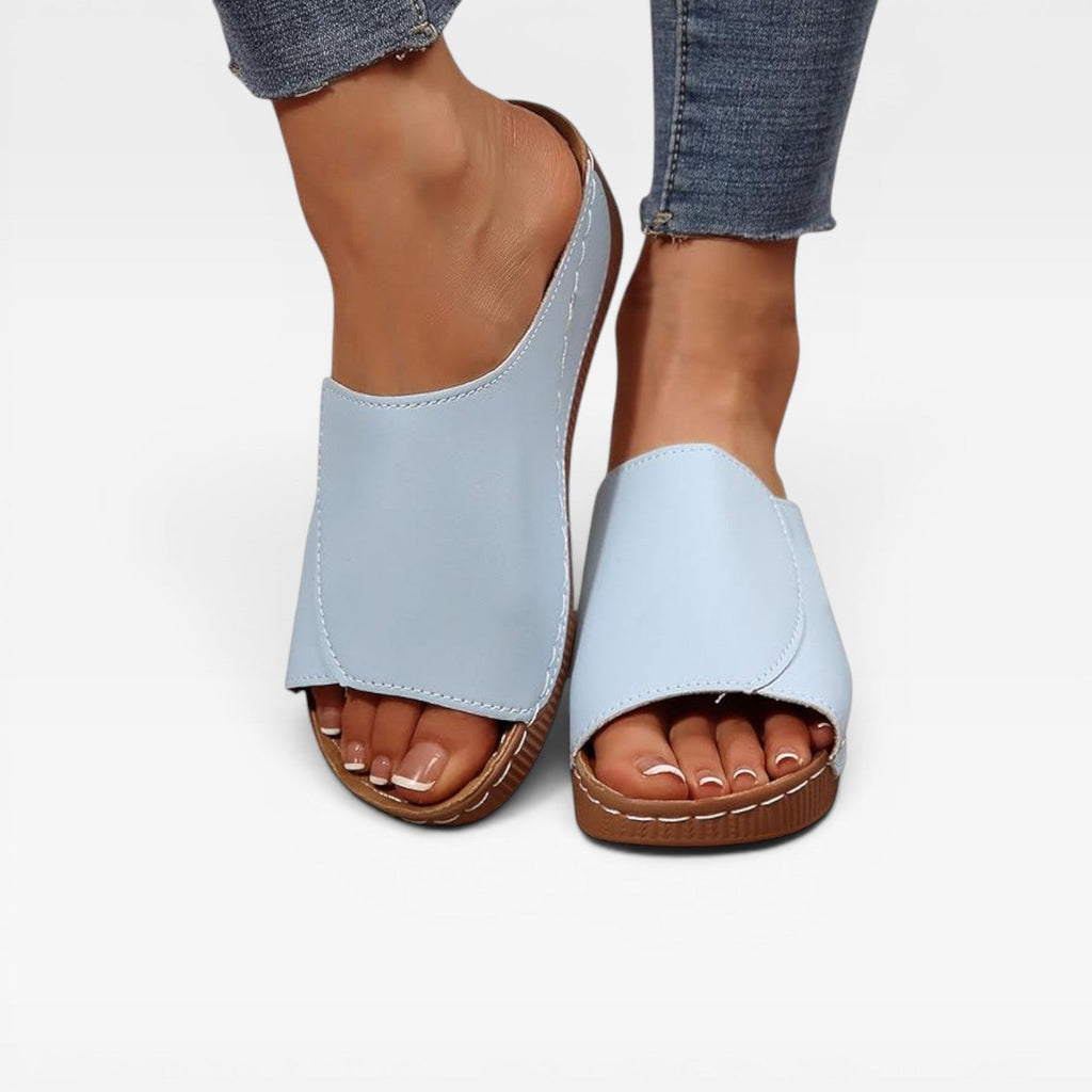 Women's Cushioned Wedge Slider Sandals — view 3