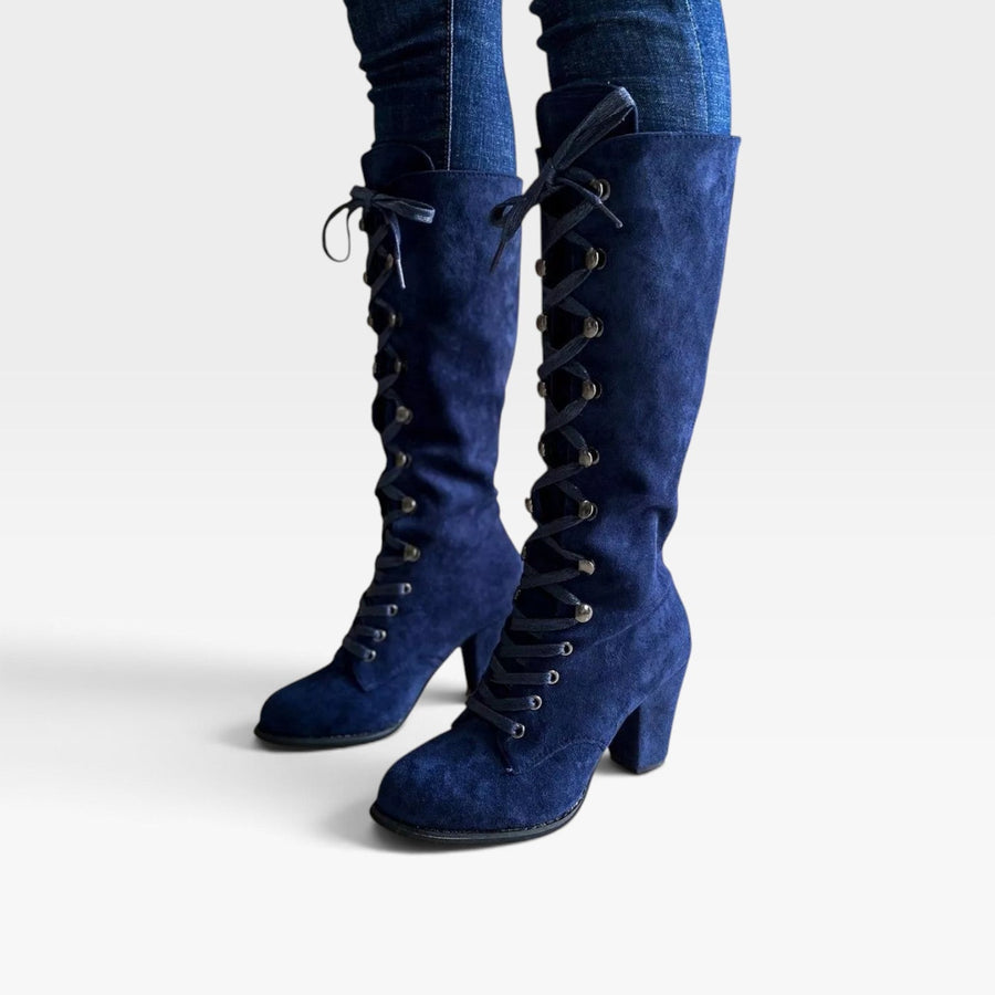 Women's Lace-Up Ankle Boots with Square Heel — view 7