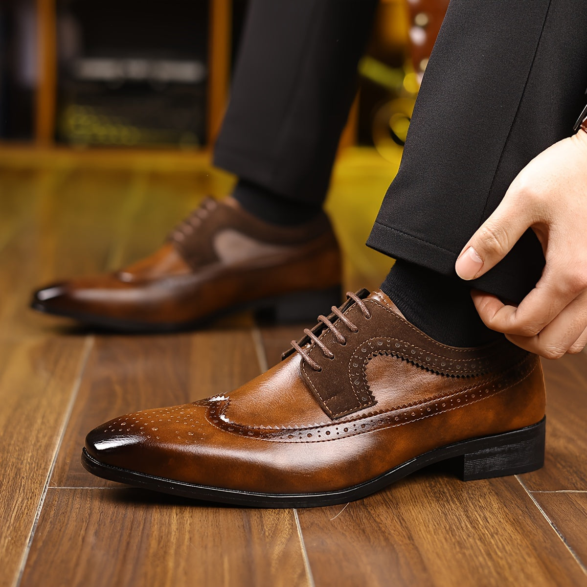 Men's Leather Oxford Shoes – Bargemon