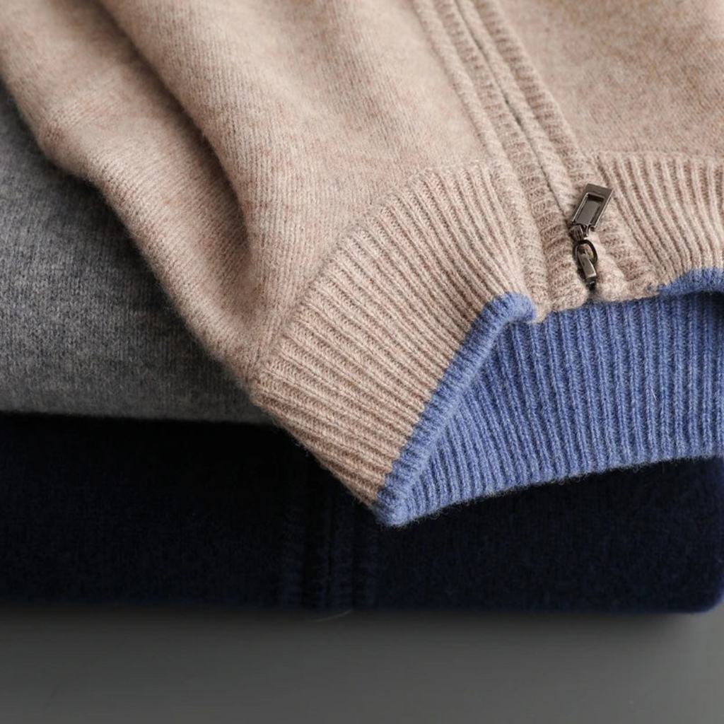Men's Merino Wool Zip Jumper | Kingston