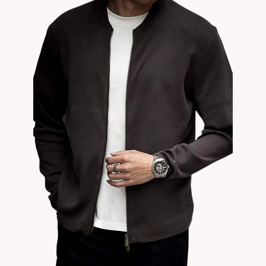 Men's Zip-Up Knit Jumper | Gennaro