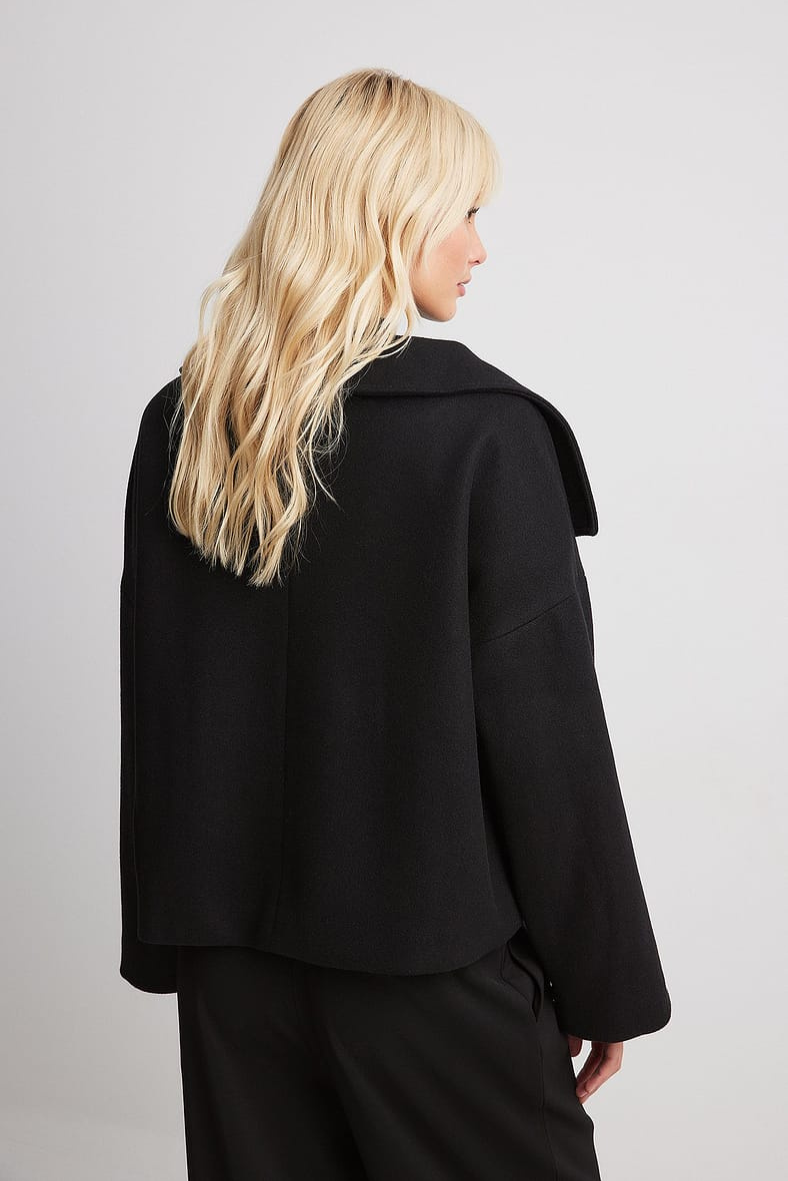 Manteau boxy à col montant croisé pour femme | Salcombe