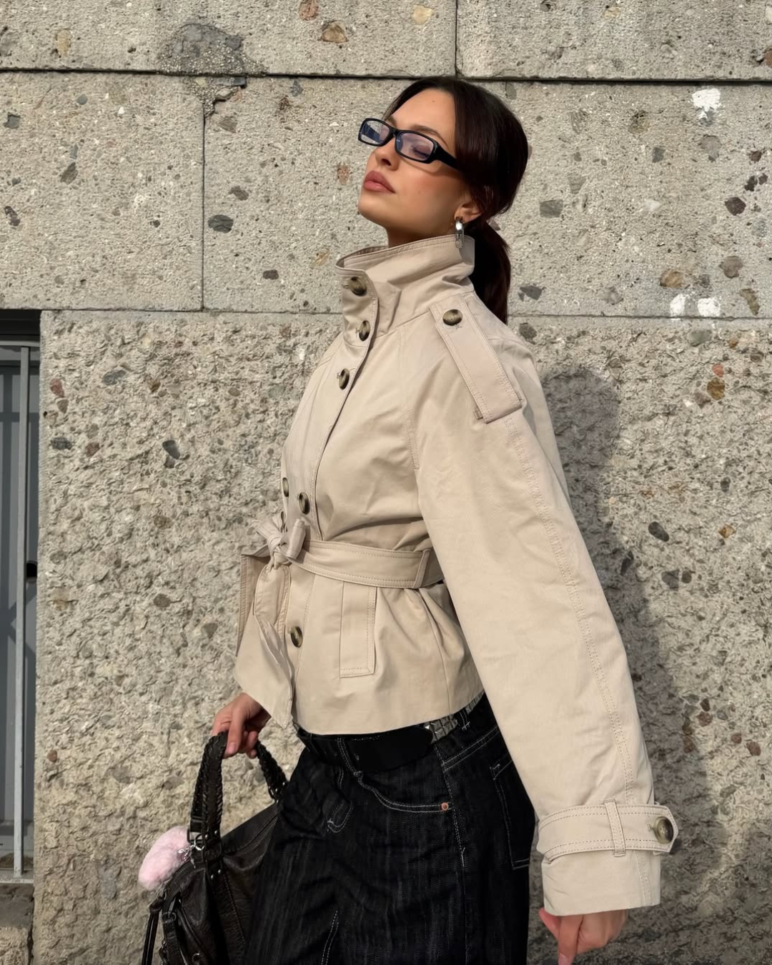 Trench-coat court boxy pour femme | Dartmouth