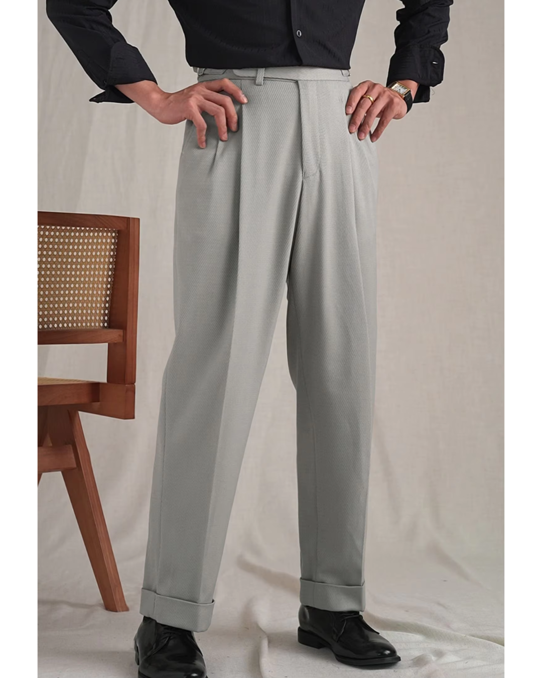 Men's Pleated Gurkha Trousers | Fabio