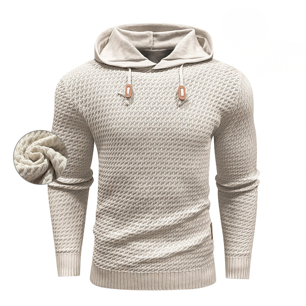 Men's Textured Knit Hoodie | Vantage