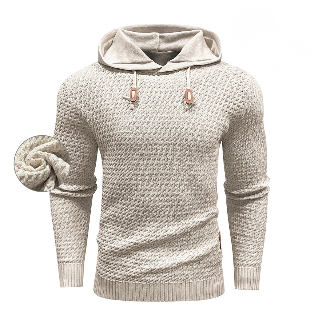 Men's Textured Knit Hoodie | Vantage