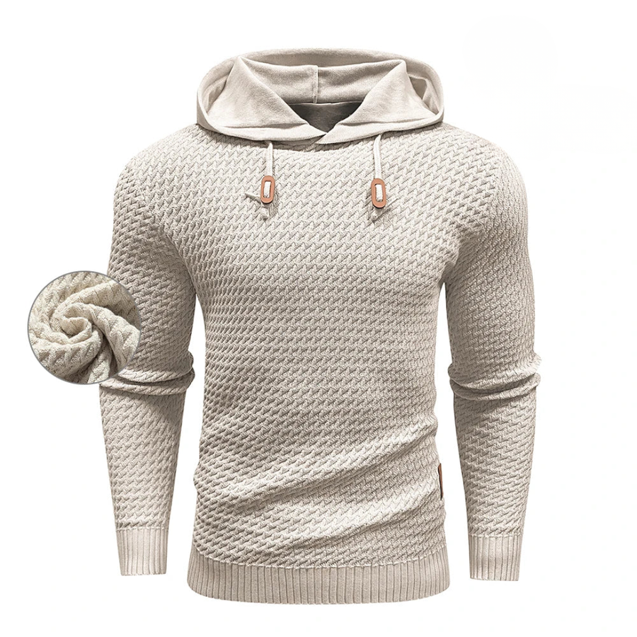 Men's Textured Knit Hoodie | Vantage