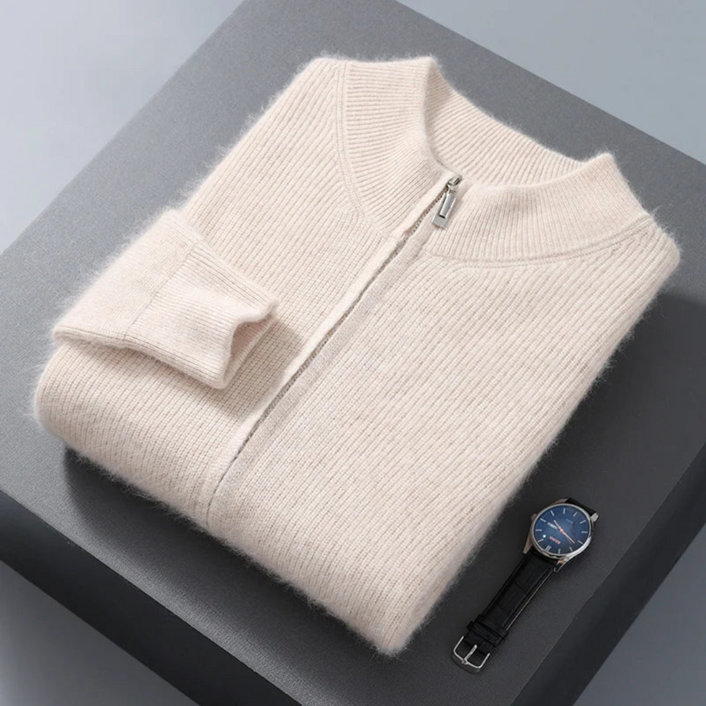 Men's Full-Zip Wool Jumper | Regal