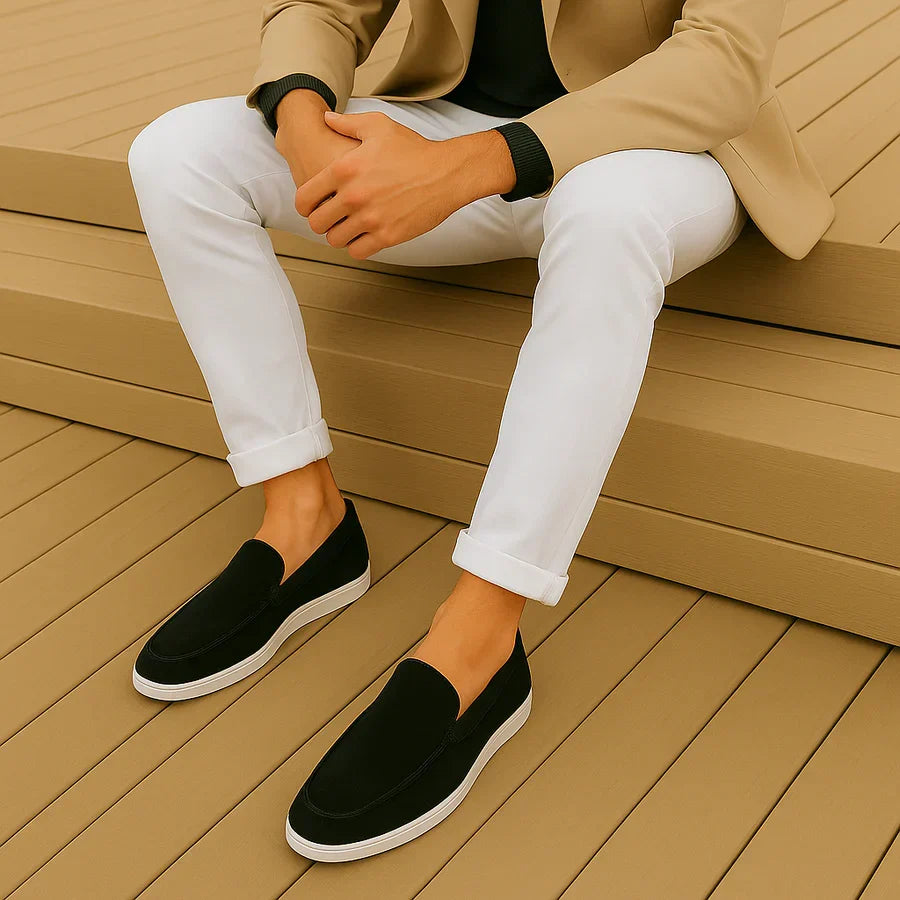 Men's Relaxed-Fit Suede Loafers – Aksel