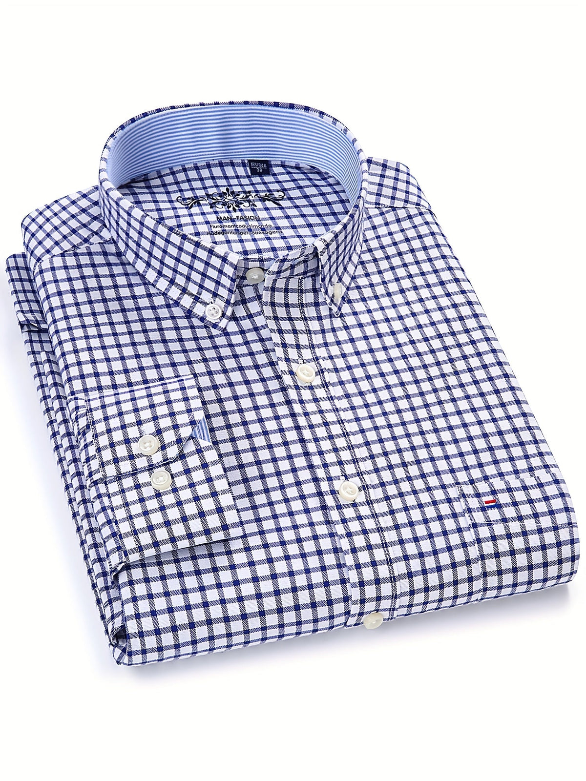 Men's cotton-blend Oxford long-sleeve shirt