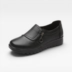 Women's Leather Moccasins with Zip Detail — view 6