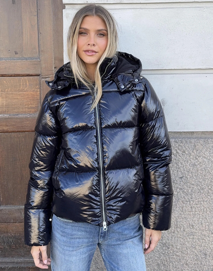 Doudoune courte brillante pour femme | Lympstone