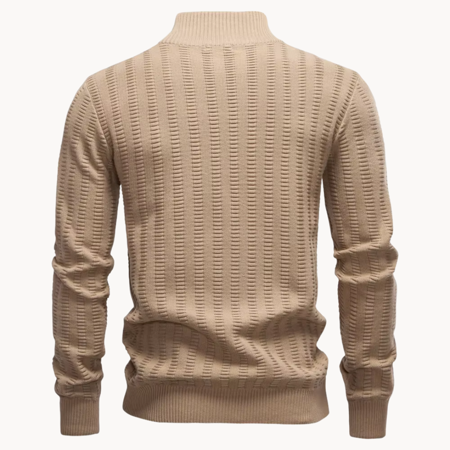 Men's Ribbed Quarter-Zip Jumper | Barrett