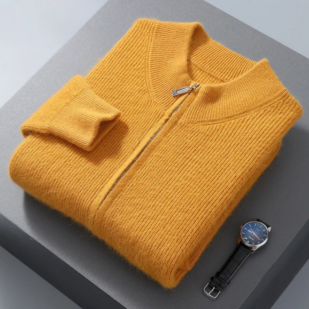 Men's Full-Zip Wool Jumper | Regal