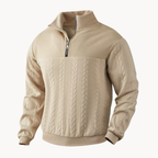 Men's Cable Knit Quarter-Zip Jumper | Callum