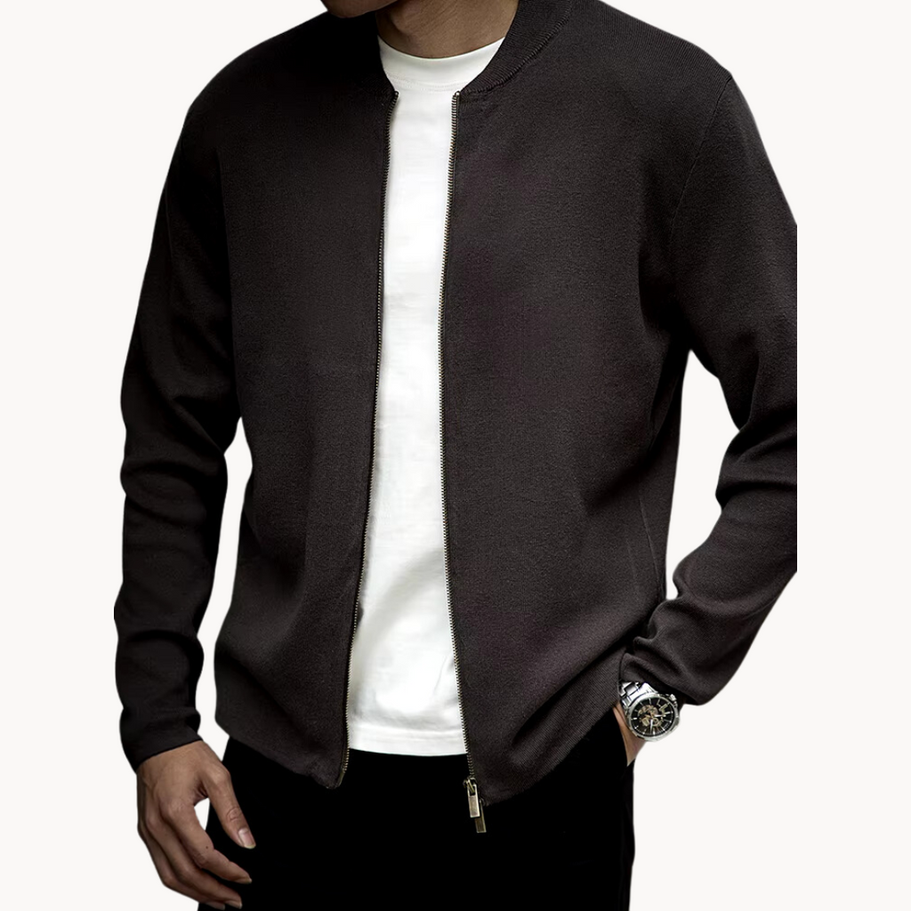 Men's Zip-Up Knit Jumper | Gennaro