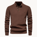 Men's Button Mock Neck Jumper | Livio