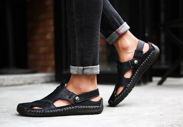 Men's Classic Leather Sandals – Mijas