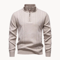 Men's Cable Textured Zip-Up Jumper | Stratton