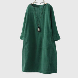 Grace | Relaxed Corduroy Midi Dress