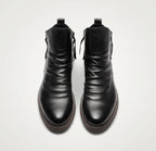 Men's Soft Leather Side-Zip Ankle Boots — view 9