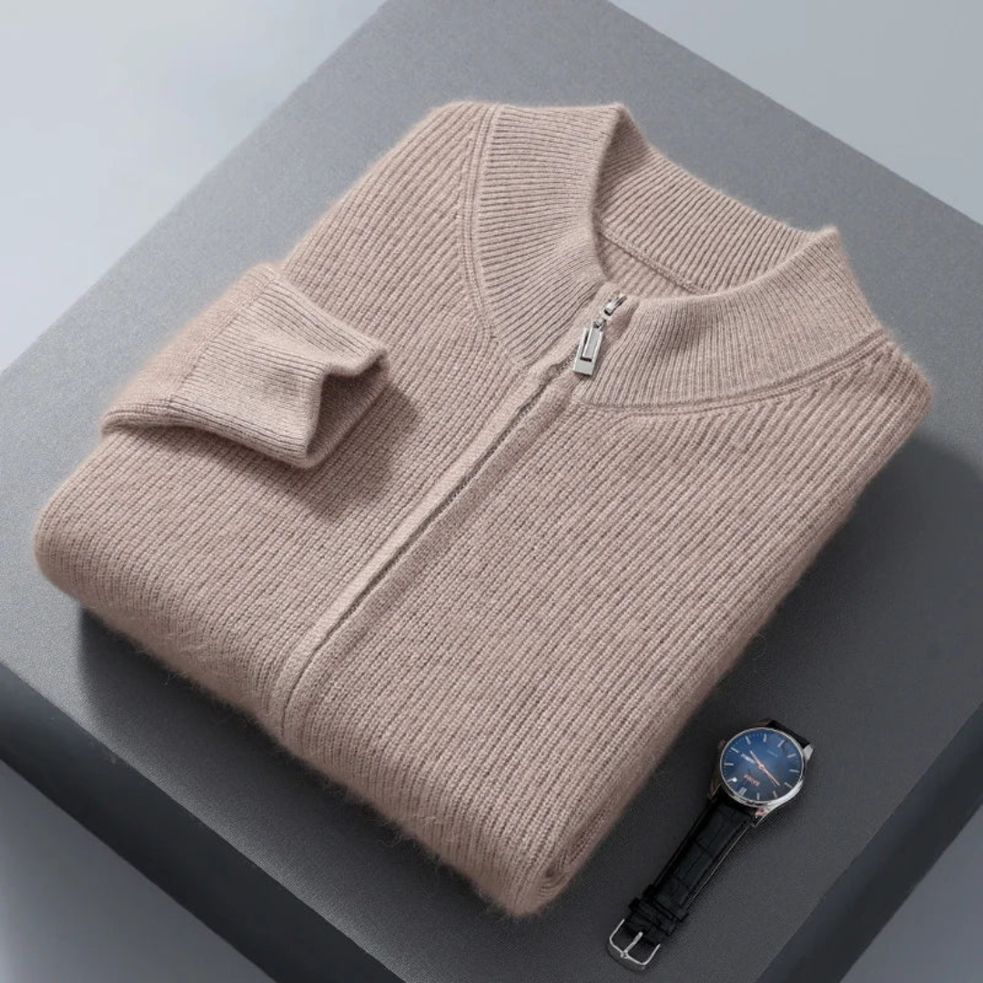 Men's Full-Zip Wool Jumper | Regal