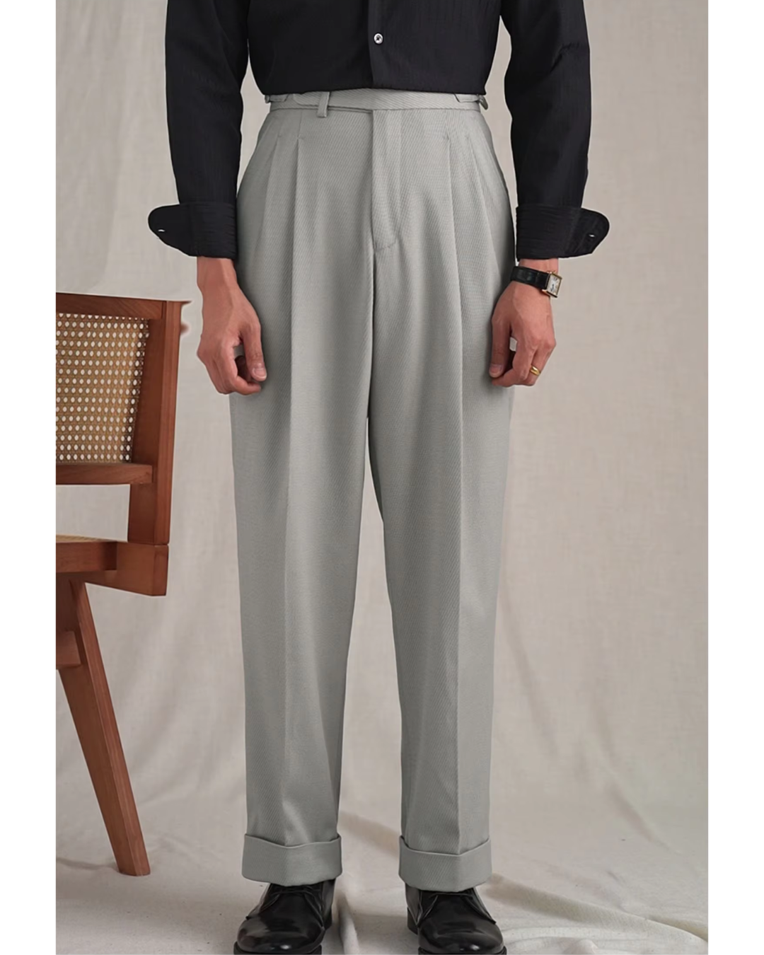 Men's Pleated Gurkha Trousers | Fabio