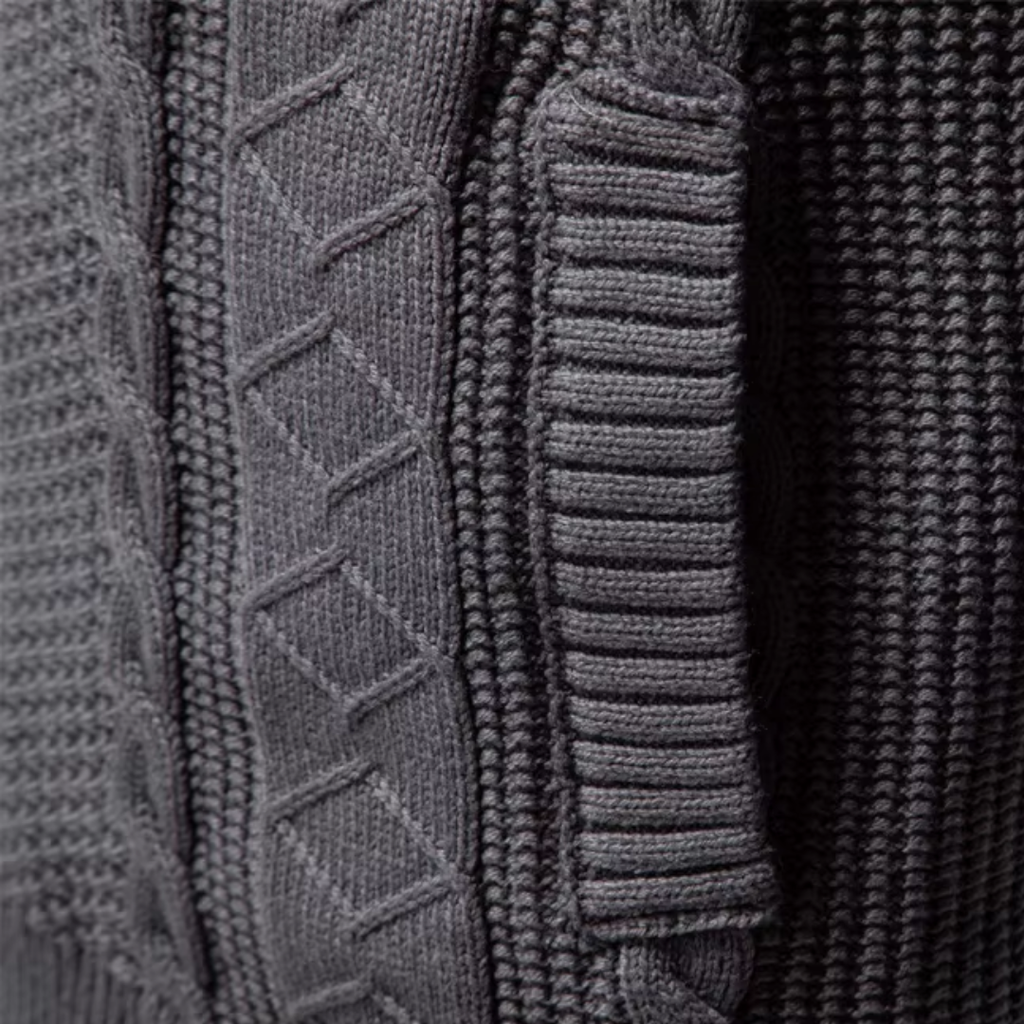 Men's Full-Zip Cable Knit Jumper | Northbridge