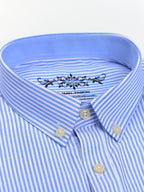 Men's cotton-blend Oxford long-sleeve shirt