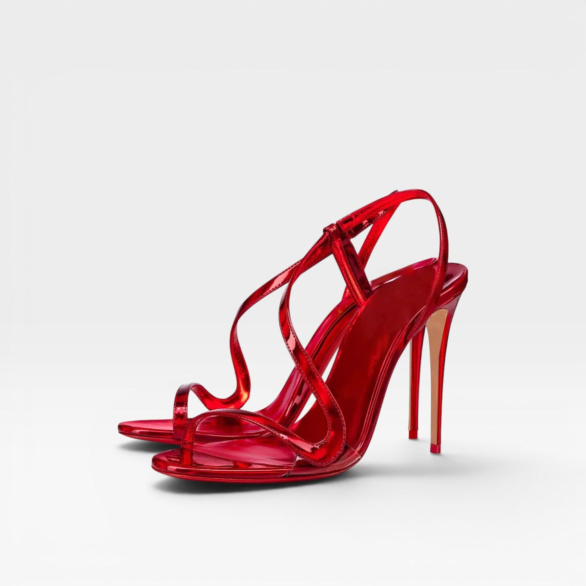 Women's Metallic Strappy Stiletto Sandals — view 2