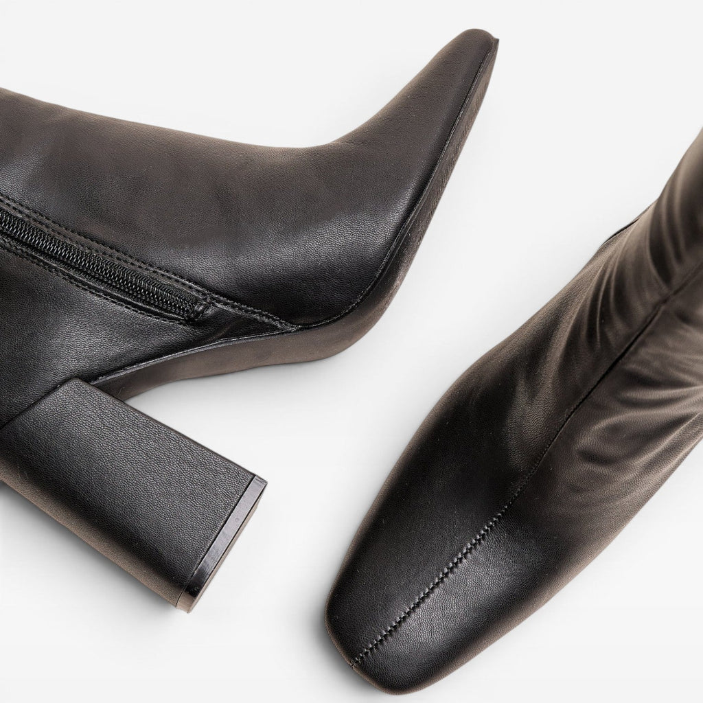 Women's Knee-High Boots with Square Heel and Zip — view 5