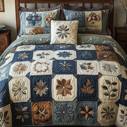 Floral Patchwork 3-Piece Bedding Set
