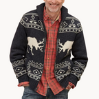 Men's Patchwork Reindeer Knit Jacket | Mountridge