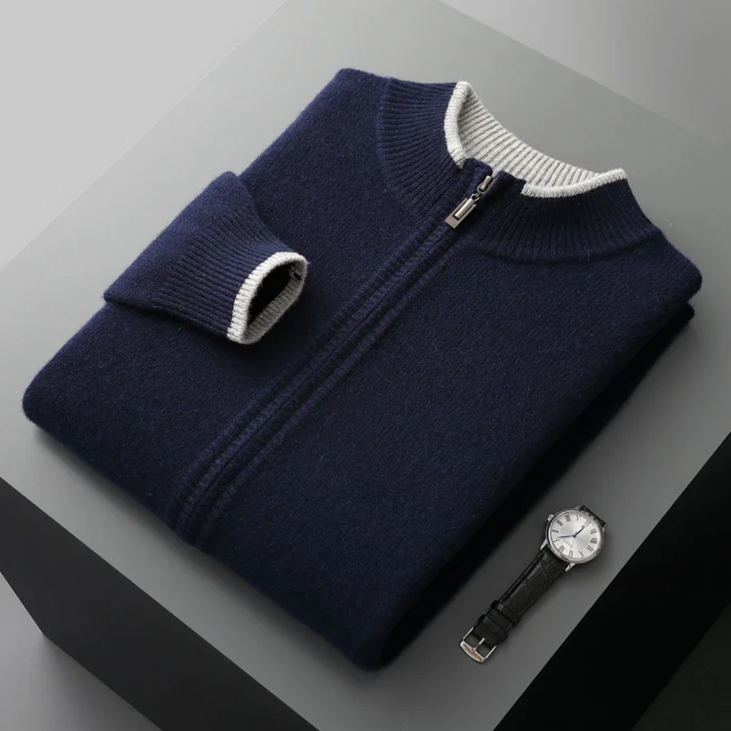 Men's Merino Wool Zip Jumper | Kingston