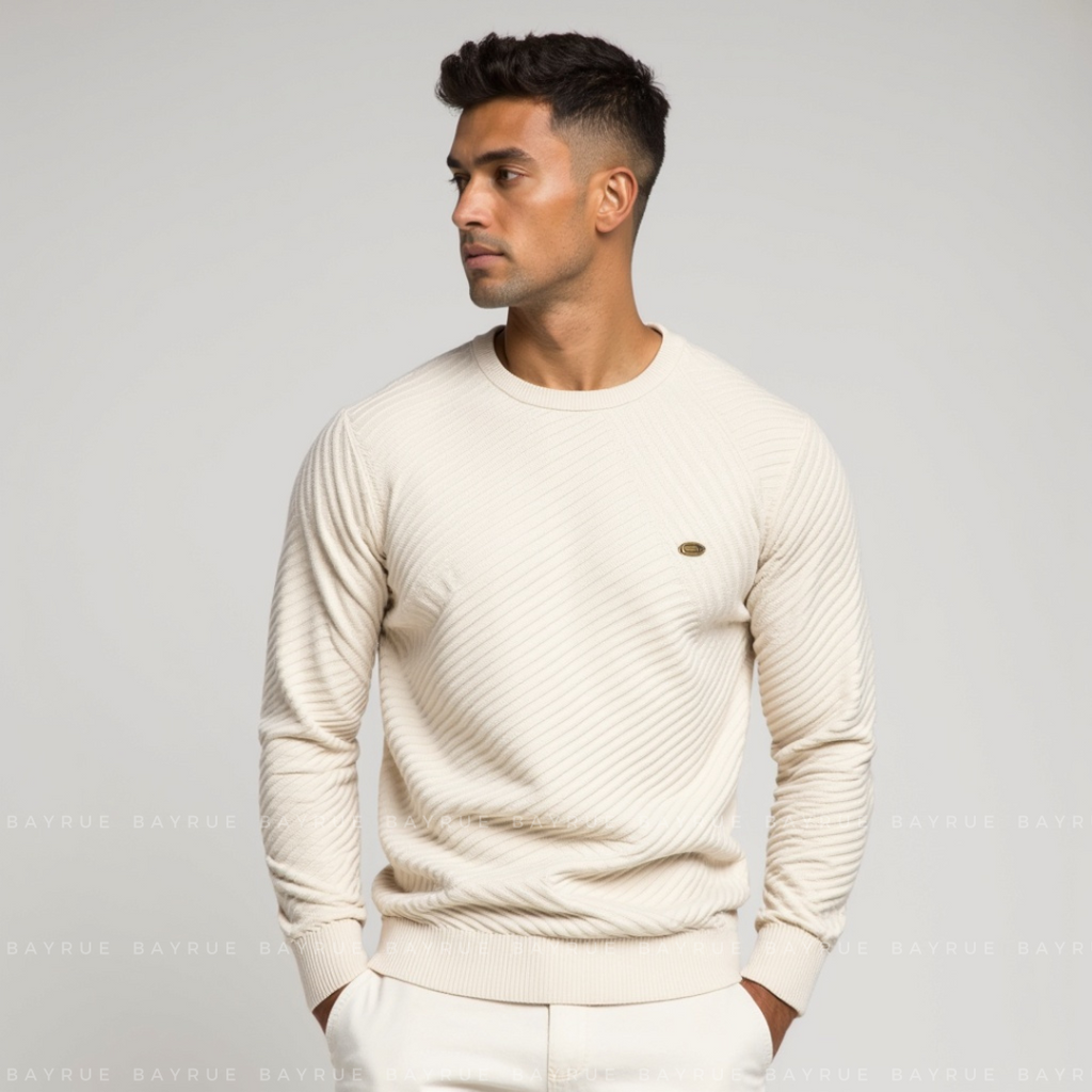 Men's Cotton Crewneck Jumper | Beyer