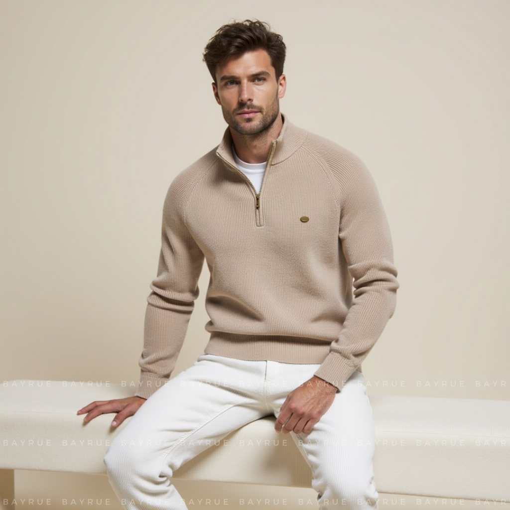 Men's Half-Zip Jumper | Moss