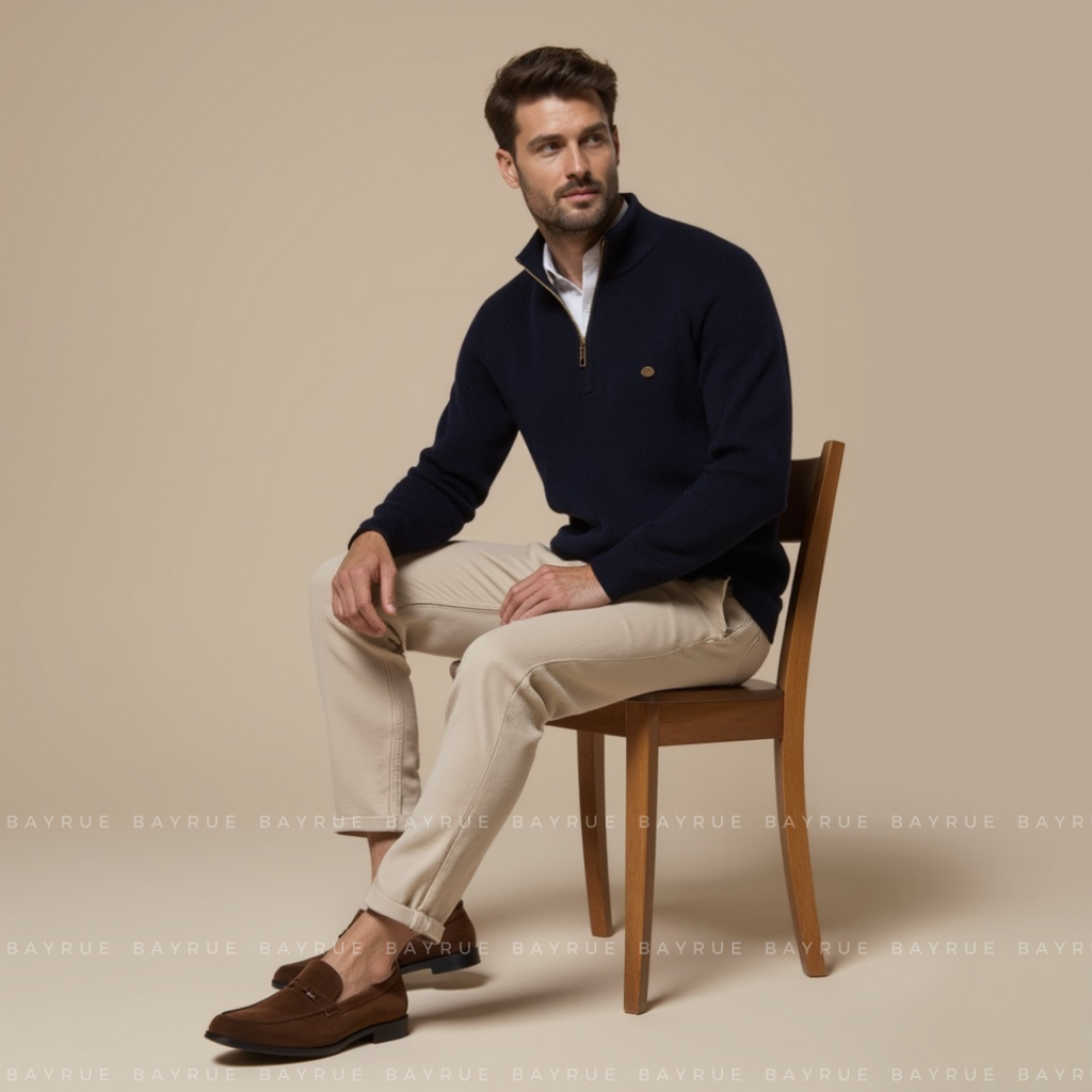 Men's Half-Zip Jumper | Moss