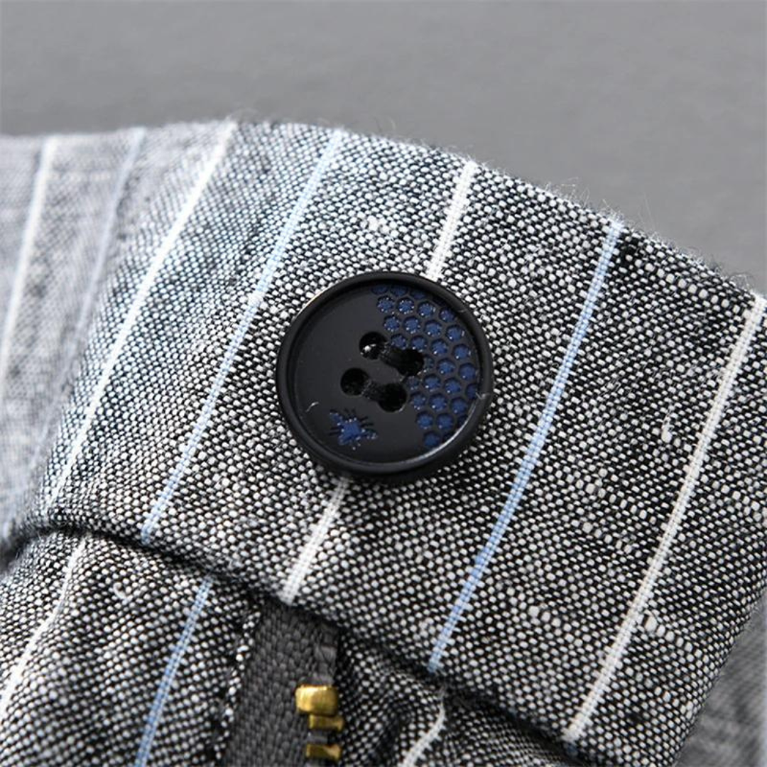 Men's Pinstripe Linen Trousers | Ulric