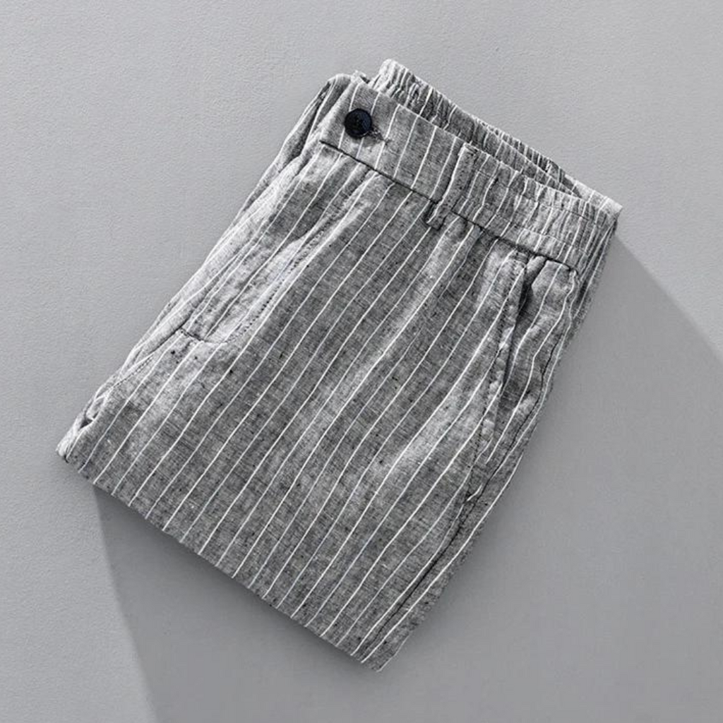 Men's Pinstripe Linen Trousers | Ulric