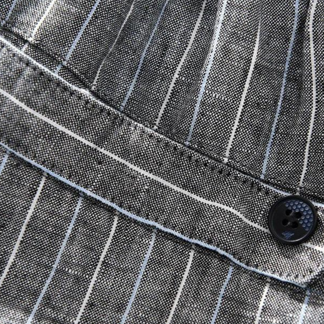 Men's Pinstripe Linen Trousers | Ulric