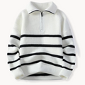 Men's Striped Quarter-Zip Jumper | Carlo