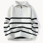 Men's Striped Quarter-Zip Jumper | Carlo